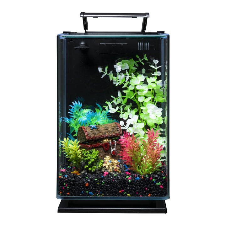 Aquarium Gravel, Fish Tank Gravel, Black With Fluorescent Accents, Compliments Tanks, 5 lb Bag