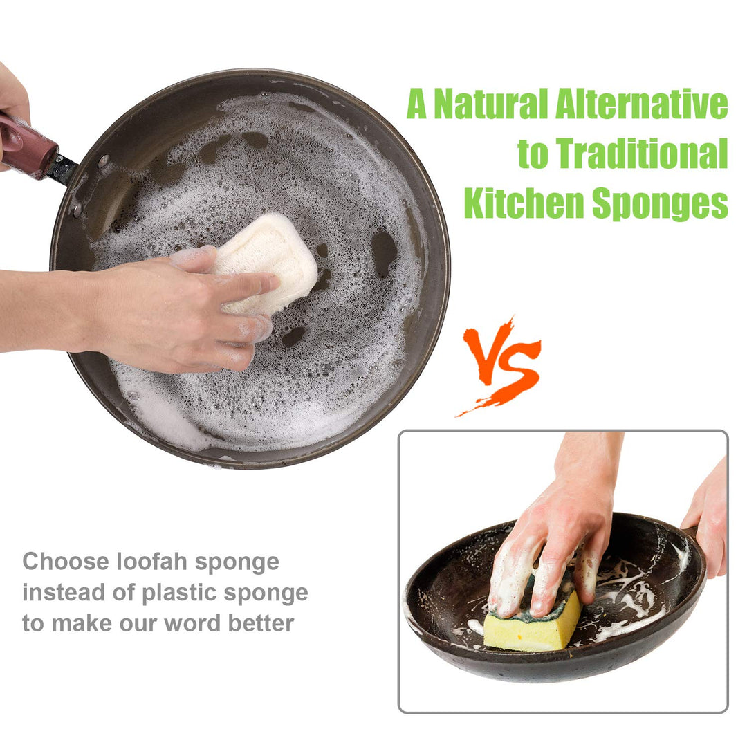 Natural Sponges for Dishes, Loofah Dish Sponges Eco-Fri