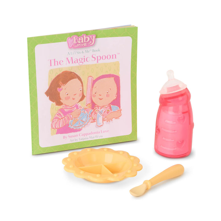 Baby Sweetheart by Battat - Feeding Time 12-inch Soft-Body Newborn Baby Doll with Easy-to-Read Story Book and Baby Accessories