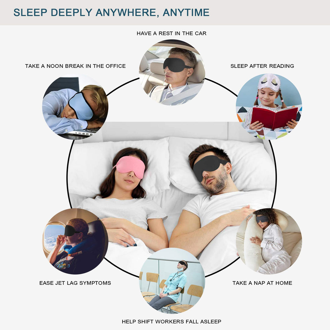 Fitglam Natural Silk Sleeping Mask with Eyelashes Patte