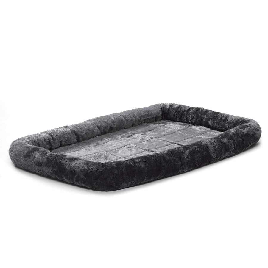 48L-Inch Gray Dog Bed or Cat Bed w/ Comfortable Bolster | Ideal for Extra Large Dog Breeds & Fits a 48-Inch Dog Crate | Easy Maintenance Machine Wash & Dry | 1-Year Warranty