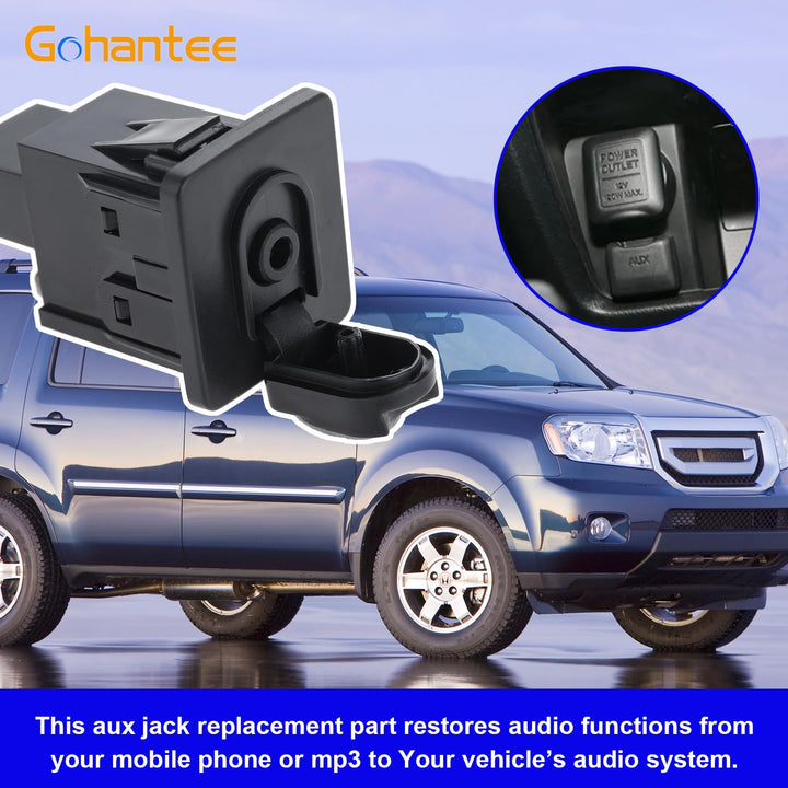 Auxiliary Input Jack Accord Aux Port Replacement for Ho