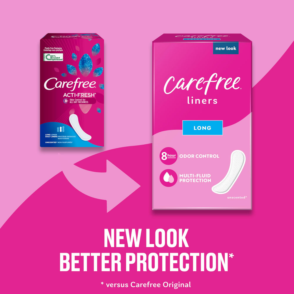 Carefree Acti-Fresh Ultra-Thin Panty Liners, Long To Go