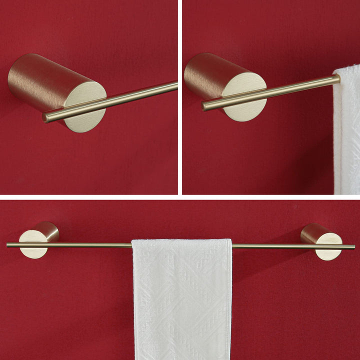 Brushed Gold Towel Bar Rack Holder Rod 18 inch Hand Towel Holder for Bathroom Kitchen Hardware Accessories Wall Mount 96068-2-18BG