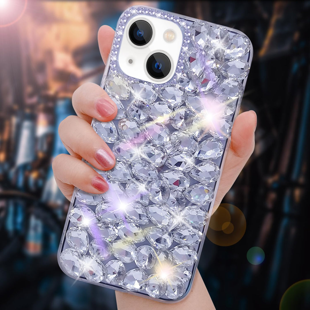 Bonitec Compatible with iPhone 13 Case for Women 3D Gli