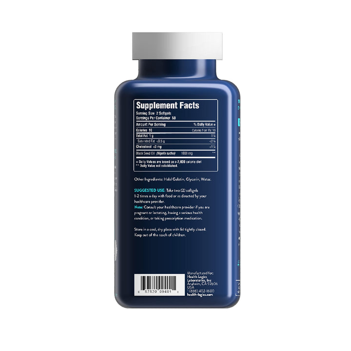 Health Logics Black Seed Oil, Cold Pressed, Rich Source