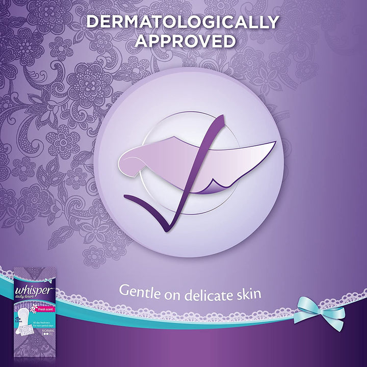 WHISPER DAILY LINER , 40 NORMAL PADS, FOR NON PERIOD DA