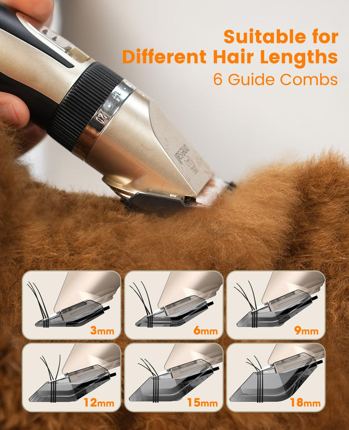 Dog Clippers and Dog Paw Trimmer Kit 2 in 1 Low Noise Cordless Dog Clippers for Grooming Pet Hair Trimmers for Small and Large Dogs Cats Animals