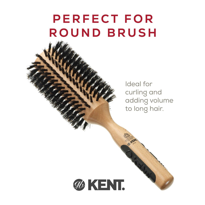 Kent Pure Bristle Large Radial Brush, Wood