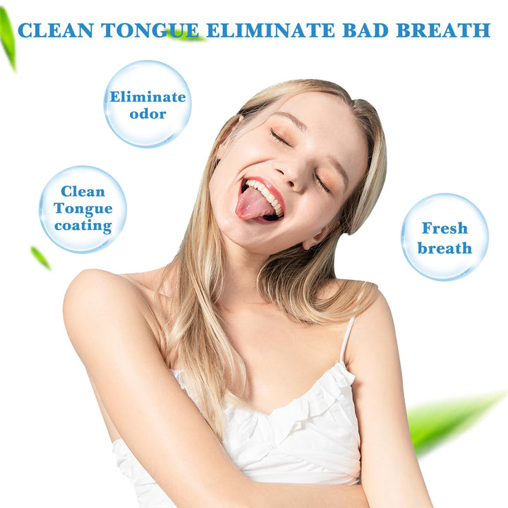 HEALLILY Tongue Cleaner Scraper Bamboo Tongue Brush for