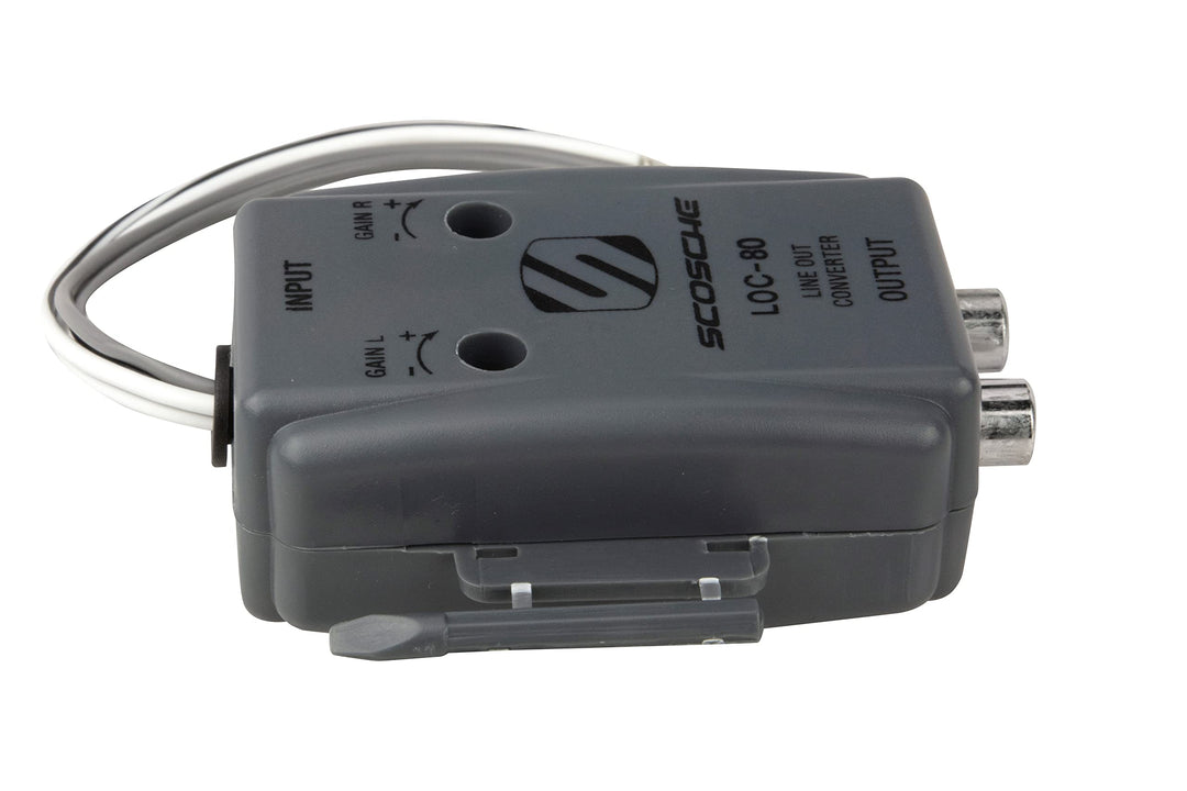 LOC80 Line Output Converter - 2 Channel High/Low RCA Converter Car Audio - Ideal for Subwoofer Amp - Line Level Converter for Car Stereo Amplifier - Easy Installation - Quality Sound