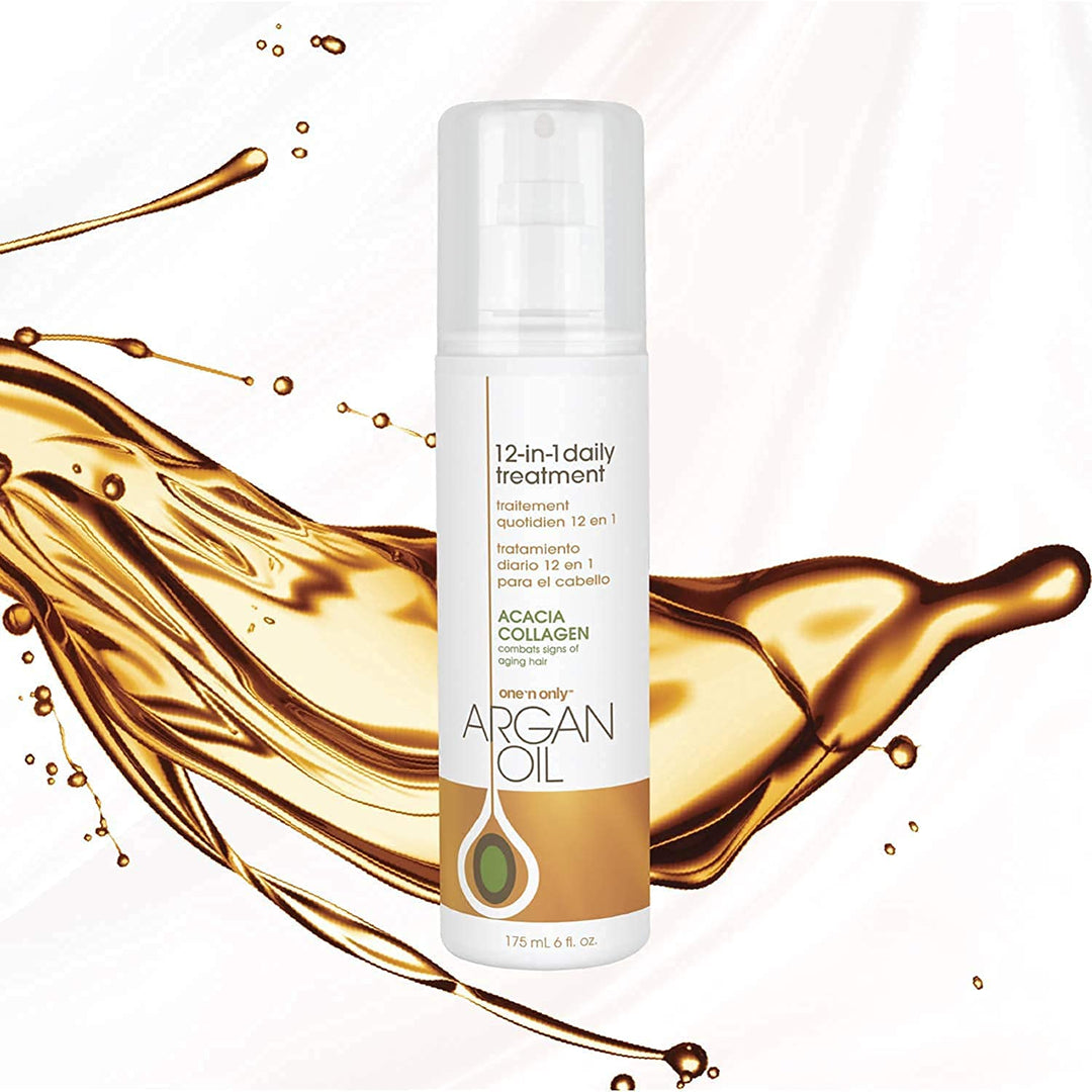 One &#39;n Only Argan Oil 12-in-1 Daily Treatment, Lightweight, Helps Control Frizz, Smooths, Detangles, Moisturizes, Strengthens and Adds Body to Dry, Damaged Hair, 6 Fl. Oz