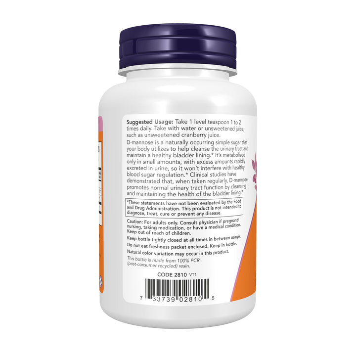NOW Supplements, D-Mannose Powder for Immune Support, N