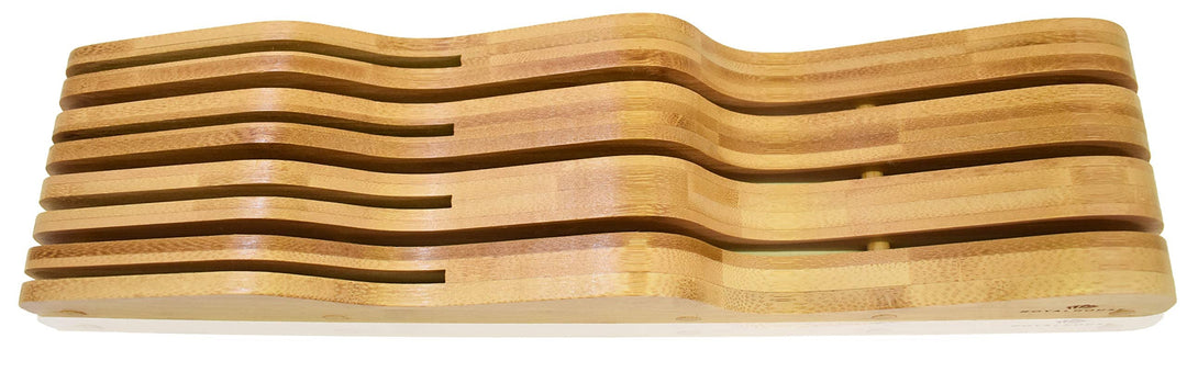 ROYALHOUSE Bamboo Knife Block Holder, In-Drawer Knife Drawer Organizer, Perfect for Home and Chefs, Premium Knife Holder, Gift for Any Occasion and Housewarming, Knives Not Included