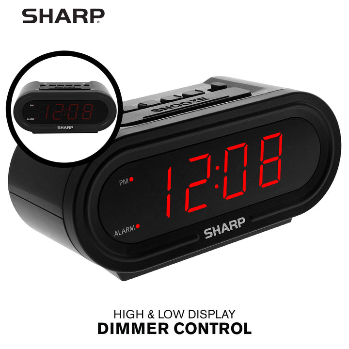 Sharp Digital Alarm with AccuSet - Automatic Smart Cloc