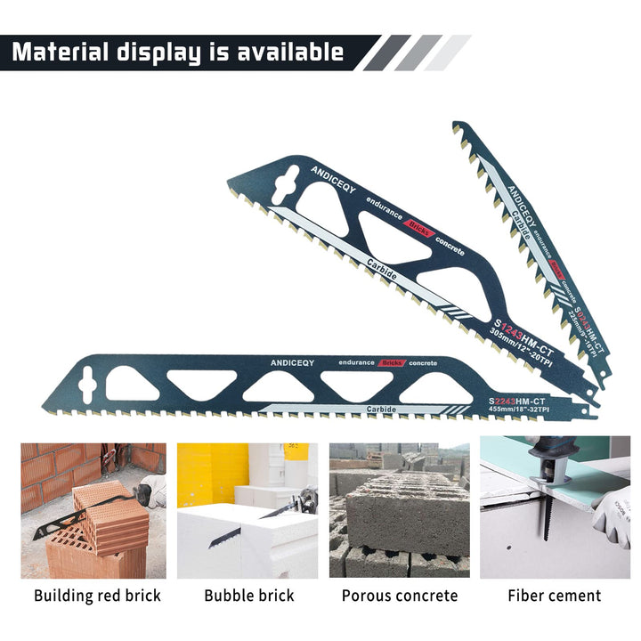 9-Inch Reciprocating Saw Blade-Demolition Masonry Wood 
