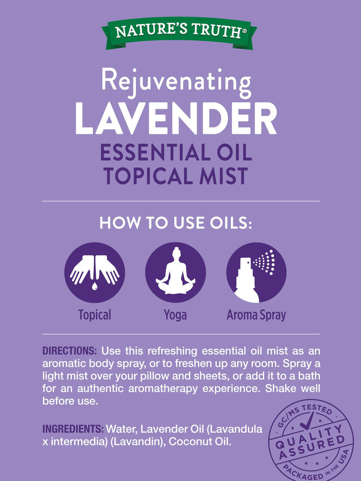 Lavender: Nature&#39;s Truth Mist Spray, Rejuvenati
