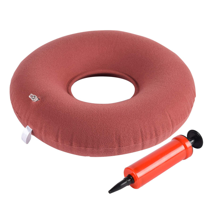 Donut Pillow for Tailbone Pain & Hemorrhoids - 14 Inflatable Donut Pillow Postpartum Pregnancy - Doughnut Pillow for Tailbone - Donut to Sit On for Postpartum Pregnancy