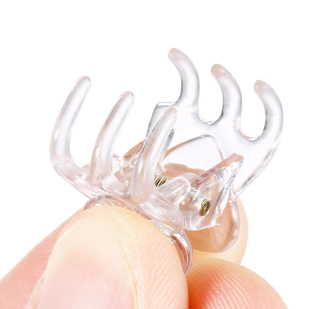 Clear: Hotop 24 Pieces Mini Hair Clips Plastic Hair Claws Pins Clamps For Girls And Women (Clear)