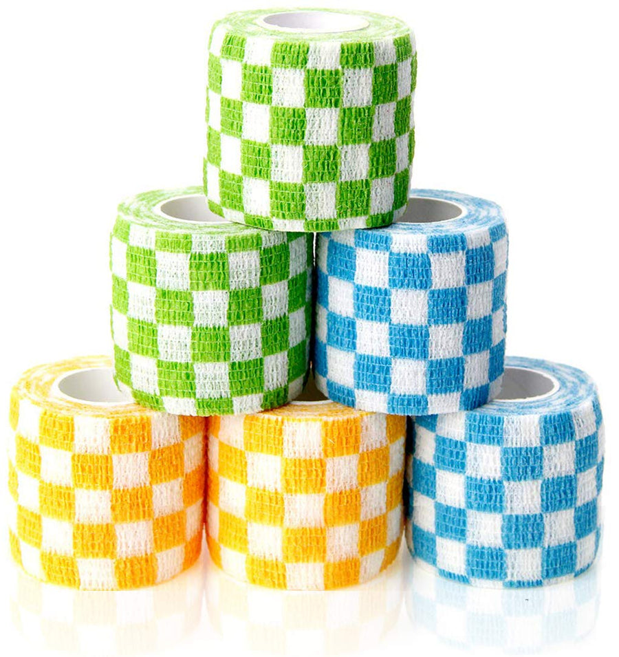 Vet Wraps - 6-Pack Self Adhesive Bandage Self Adhesive Bandage Wrap for Animals, Self Adherent Wrap, Assorted Colors, 2 Inches x 5 Yards (Mix Camo, 6 roll)