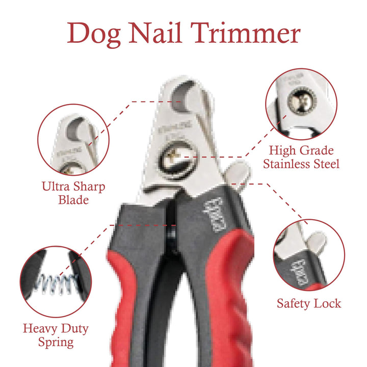 Professional Dog Nail Clipper, Dog Nail Clippers for Large Dog, Easy and Safe Dog Grooming Clippers, Cat Claw Trimmer with Safety Guard (Large)