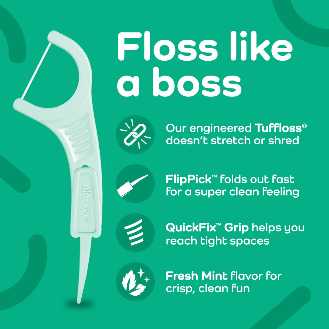 Plackers Micro Line Dental Floss Picks, Fold-Out FlipPi