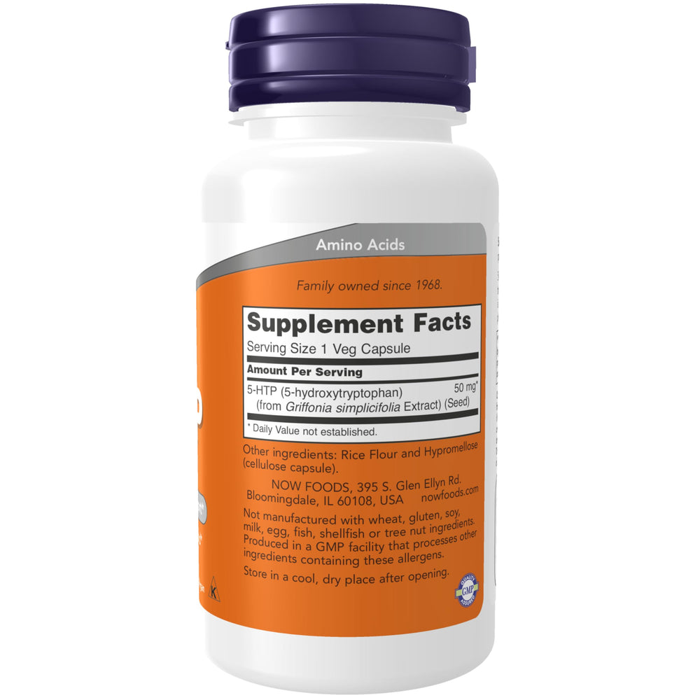 NOW Foods Supplements, 5-HTP (5-hydroxytryptophan) 50 m