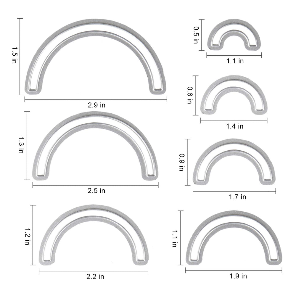 Cutting Dies Metal, Metallic Cutting Dies, Rainbow Metal Embossing Stencils for DIY Scrapbooking Photo Album Decorative DIY Paper Cards Making Gift