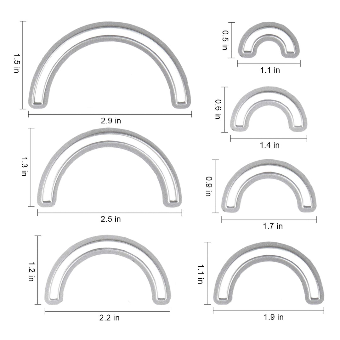 Cutting Dies Metal, Metallic Cutting Dies, Rainbow Metal Embossing Stencils for DIY Scrapbooking Photo Album Decorative DIY Paper Cards Making Gift