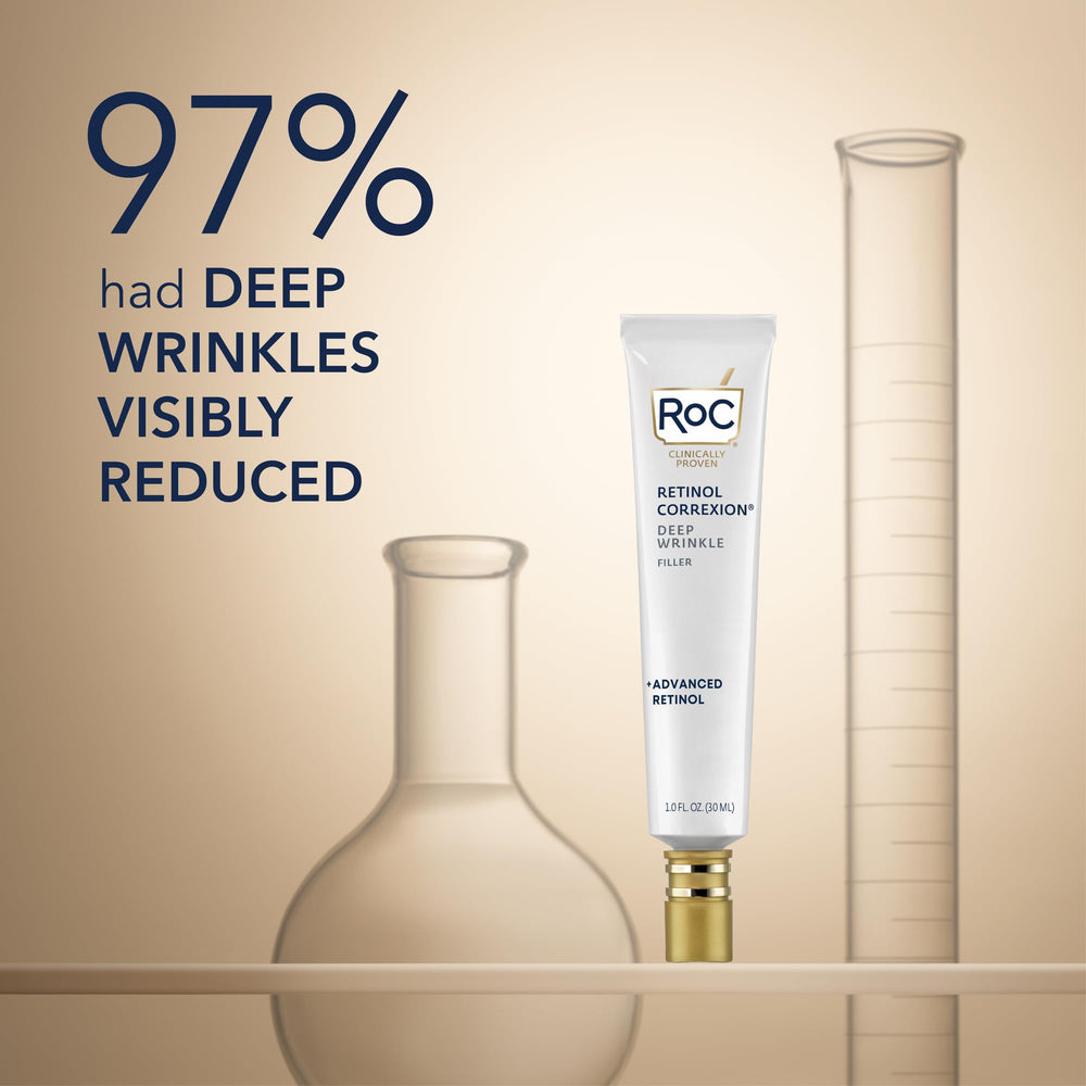 Retinol Correxion Deep Wrinkle Facial Filler with Hyaluronic Acid & Retinol, Skin Care Stocking Stuffers for Men & Women, 1 Fl Oz (Packaging May Vary)