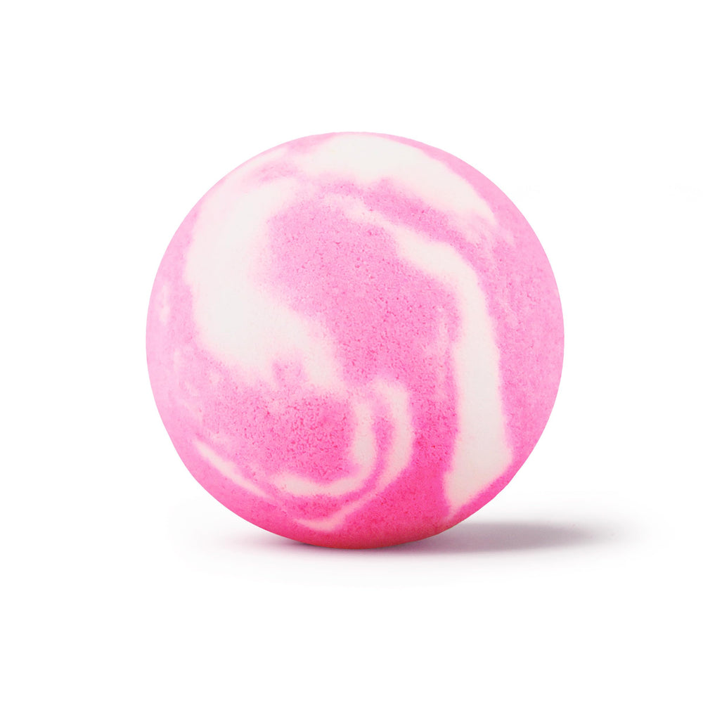DA BOMB Glam Bath Bomb, Pink with White Swirl, White Orchid, 7 ounces