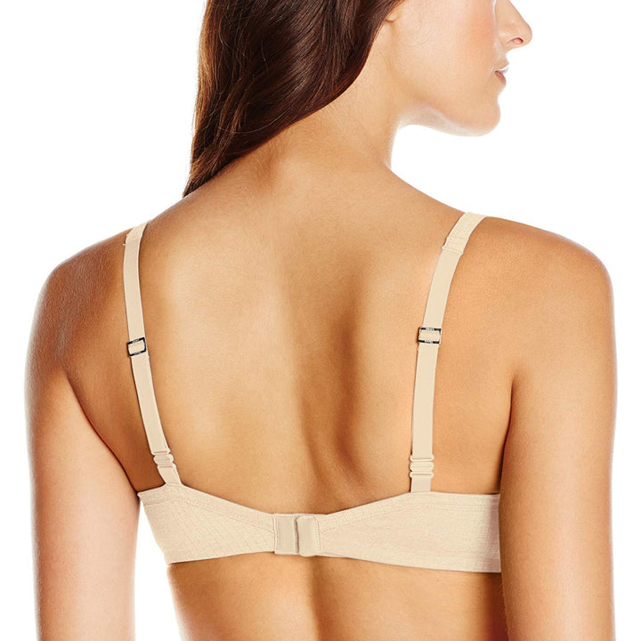 Women&#39;s Ultimate T-Shirt Soft Foam Light Lift Bra, Black Stripe Heather, 36C