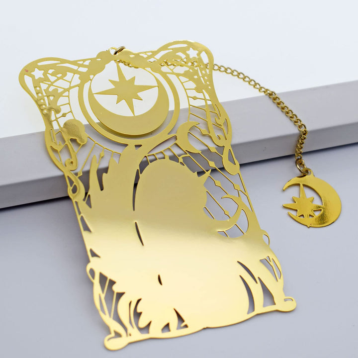 Cute Metal Tarot Elf Bookmarks for Women Girls Book Lovers Anime Bookmark Moon Gifts for Readers Best Friends -TE1