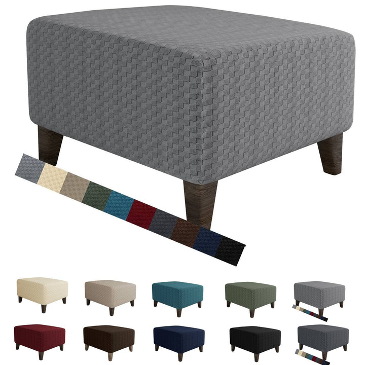MAXIJIN Newest Jacquard Ottoman Slipcovers Folding Stor