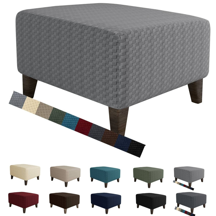 MAXIJIN Newest Jacquard Ottoman Slipcovers Folding Stor