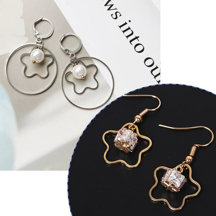 Hoop Jewelry Making, 60PCS Earrings for Jewelry Making Earring Beading Hoops for DIY Earring Making Supplies(3 Shapes)