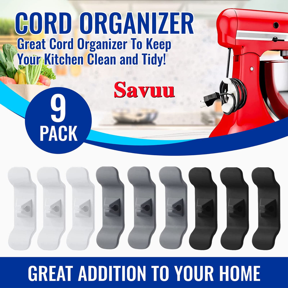 9Pcs Cord Organizer for Appliances,Kitchen Appliance Cord Winder,Cord Wrap Cord Holder Cable Organizer, for Mixer, Blender, Coffee Maker, Pressure Cooker and Air Fryer