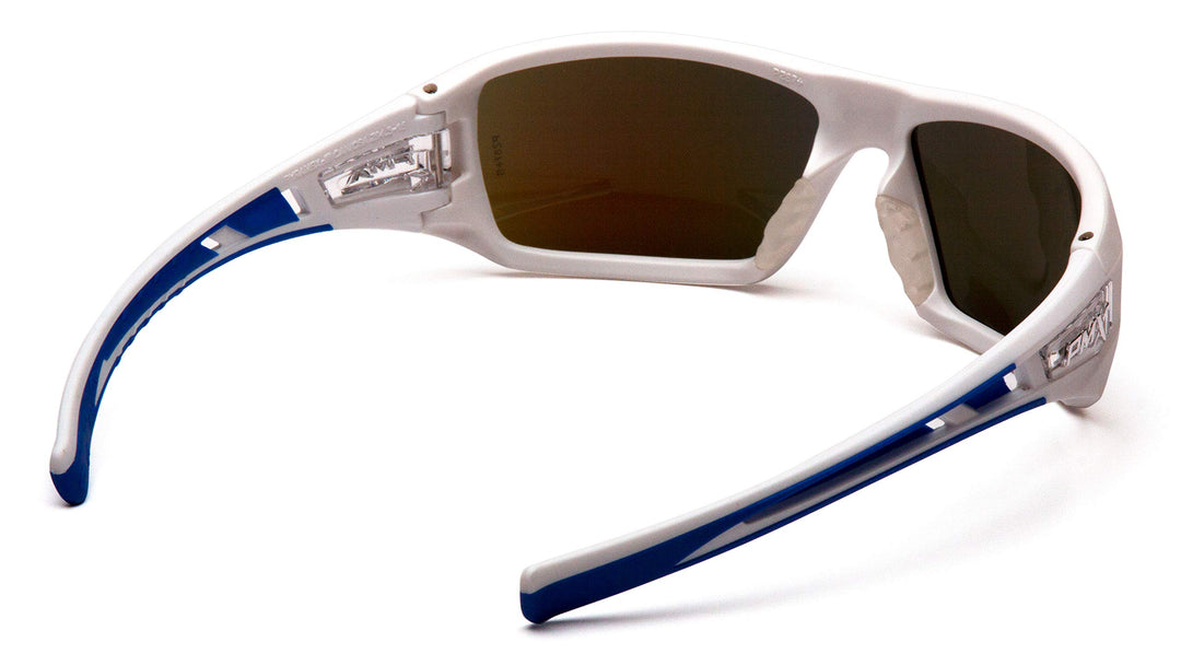 Pyramex Safety Velar Safety Glasses, White-Blue Frame/I