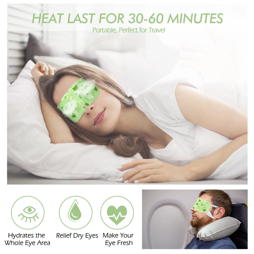 Steam Eye Mask, 16 Packs Eye Masks for Dry Eyes, 40-60 Minutes Self Moist Heated Warm Compress Eye Mask Disposable for Sleep, Spa Relaxing Trip Gifts, Travel Essentials for Women Men