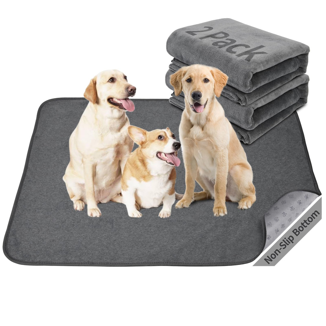 Puppy Pads Washable 2 Pack, 41x41 Washable Dog Pee Pads Whelping Pads, Absorb Dog Mats, Non-Slip Dog Training Pads for Whelping, Potty, Training, Playpen, Crate