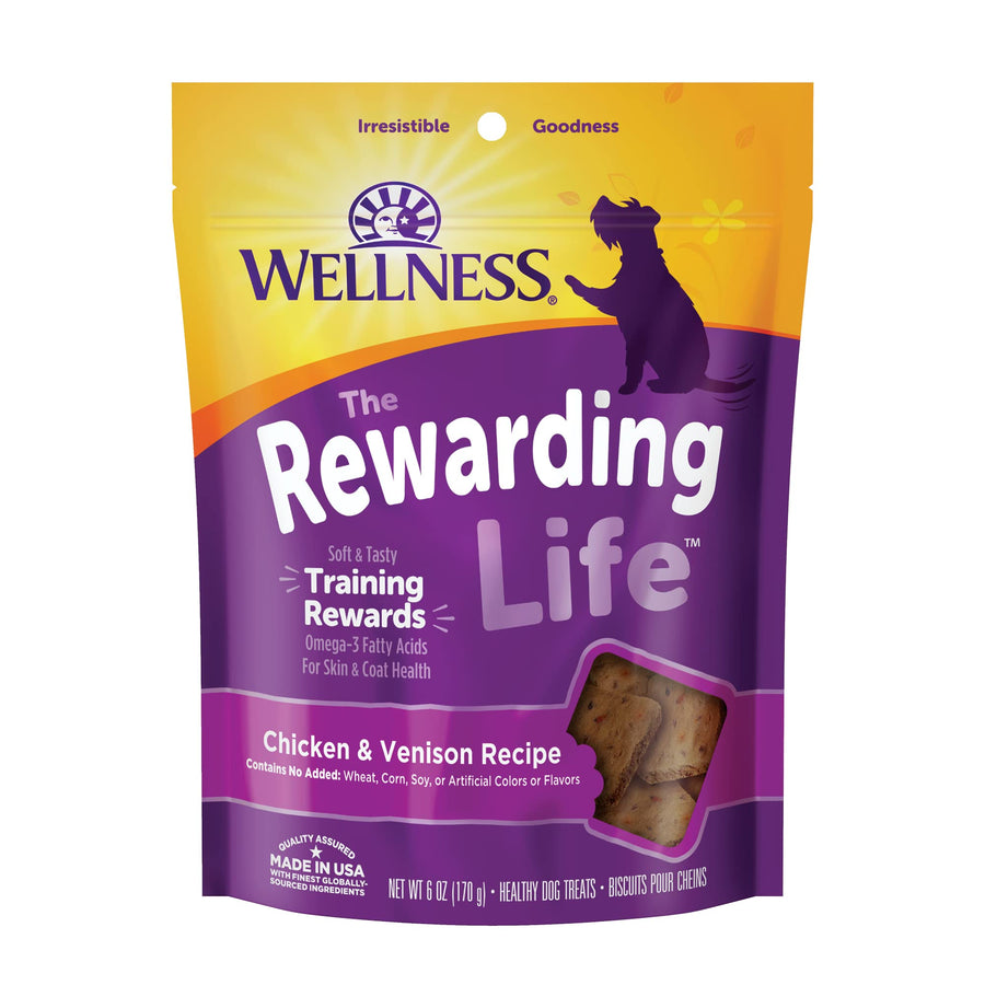 Rewarding Life Dog Treats, Natural, Training Treat, Grain Free, Soft Chicken & Venison (6 Ounce bag)
