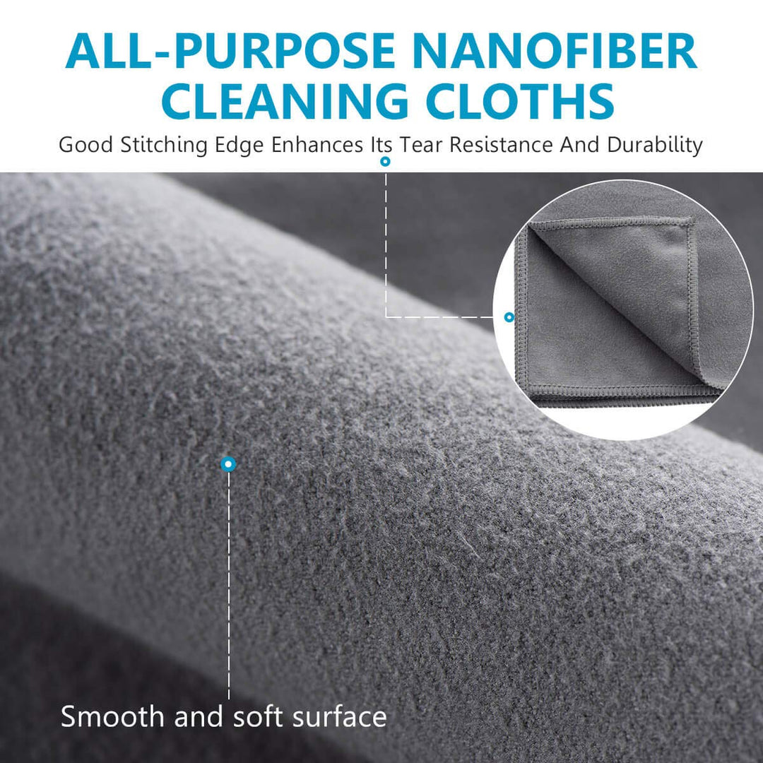 ZHIDIAN Screens Cleaning Microfiber Suede Cloth, 8Pack 