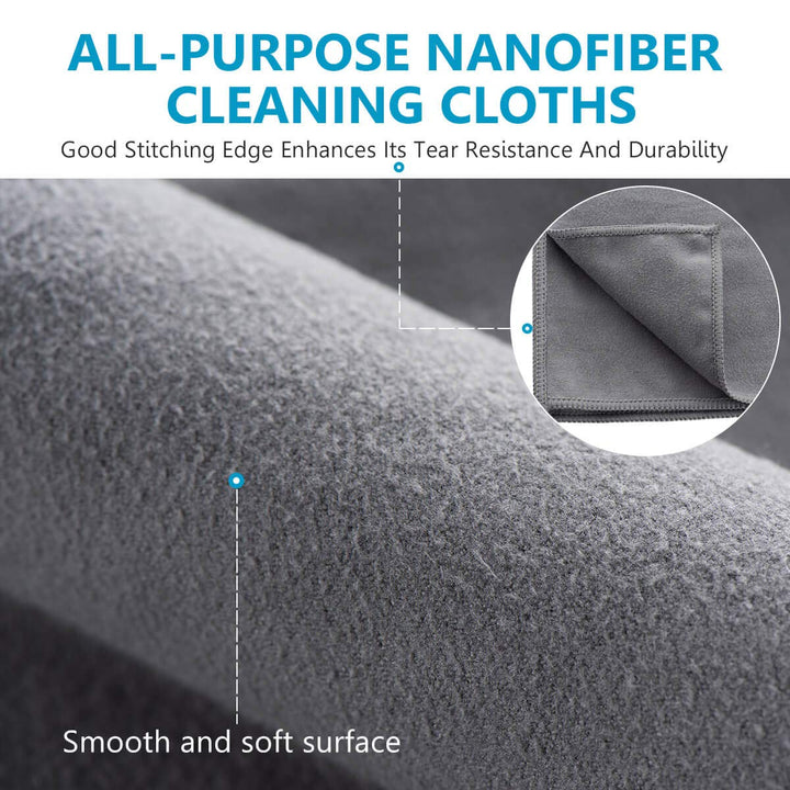 ZHIDIAN Screens Cleaning Microfiber Suede Cloth, 8Pack 