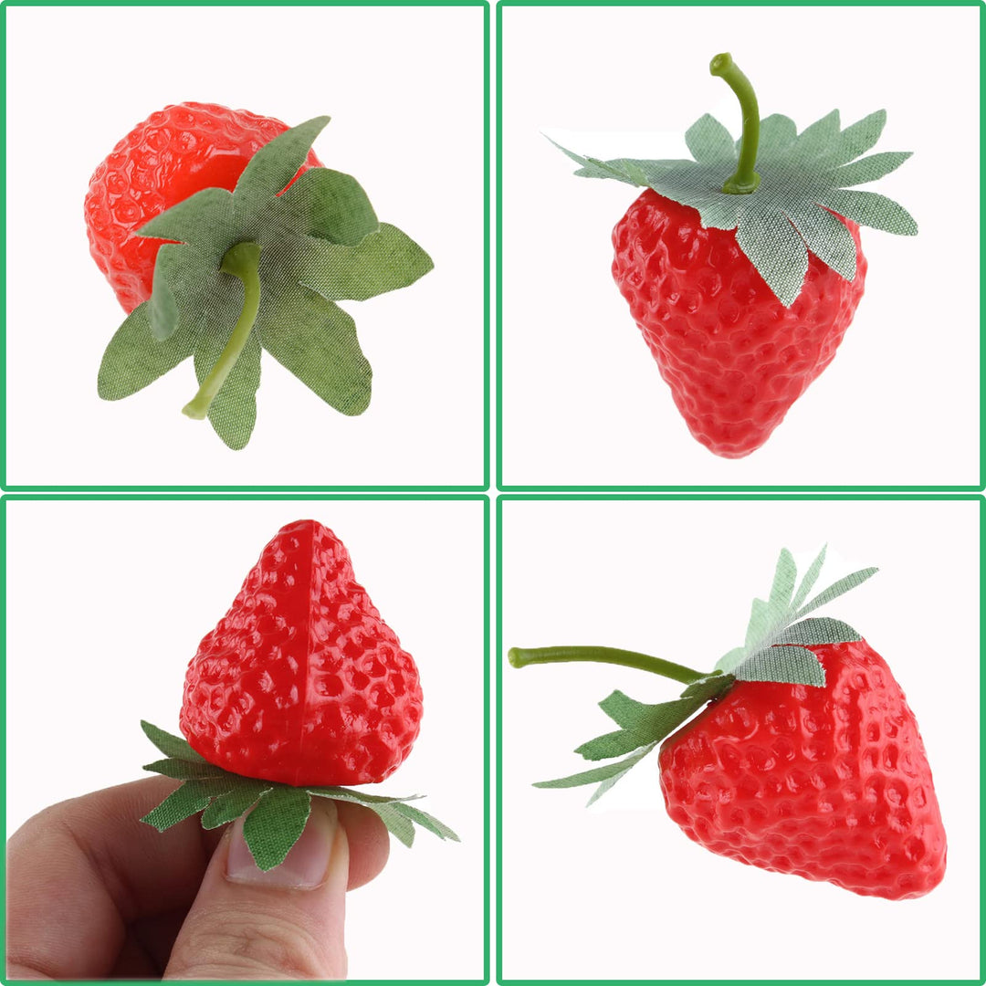 EORTA 20 Pieces Artificial Strawberries Simulation Red 