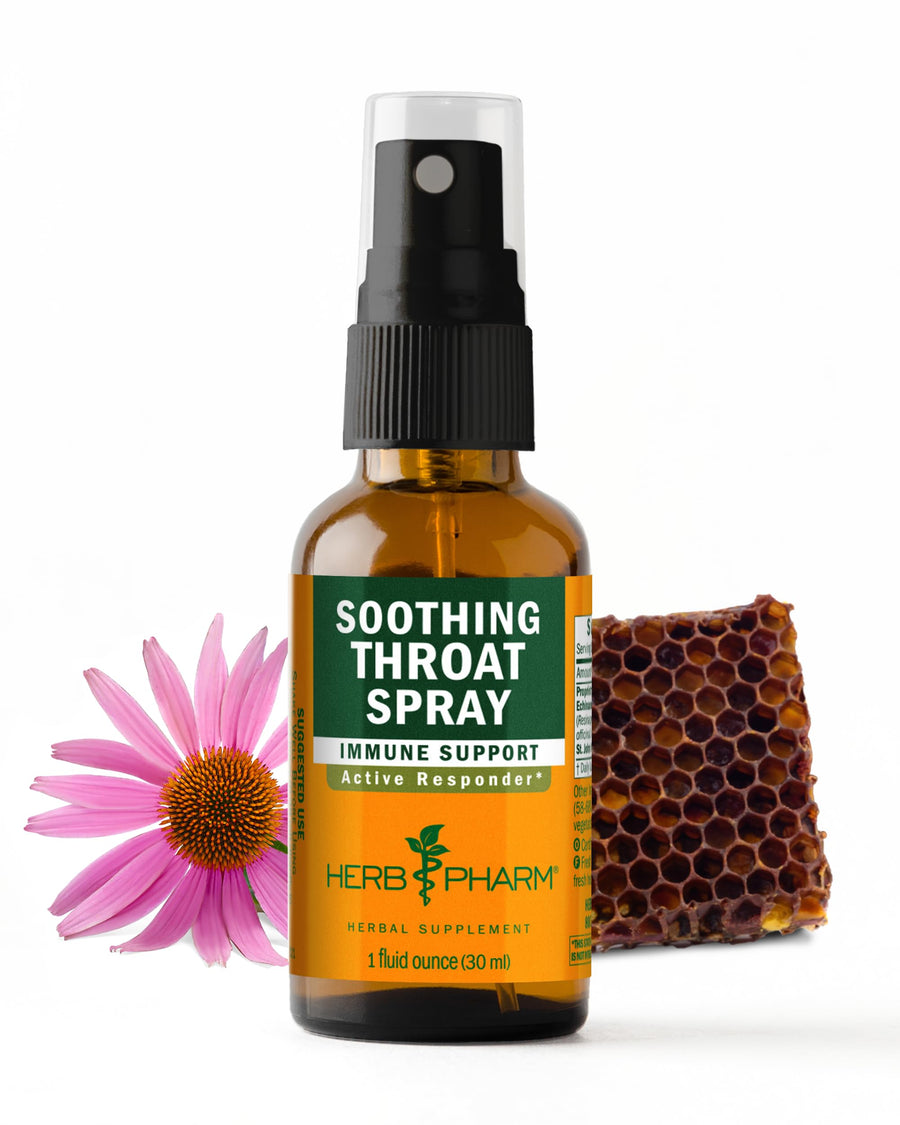 Herb Pharm Soothing Throat Spray Herbal Formula with Ec