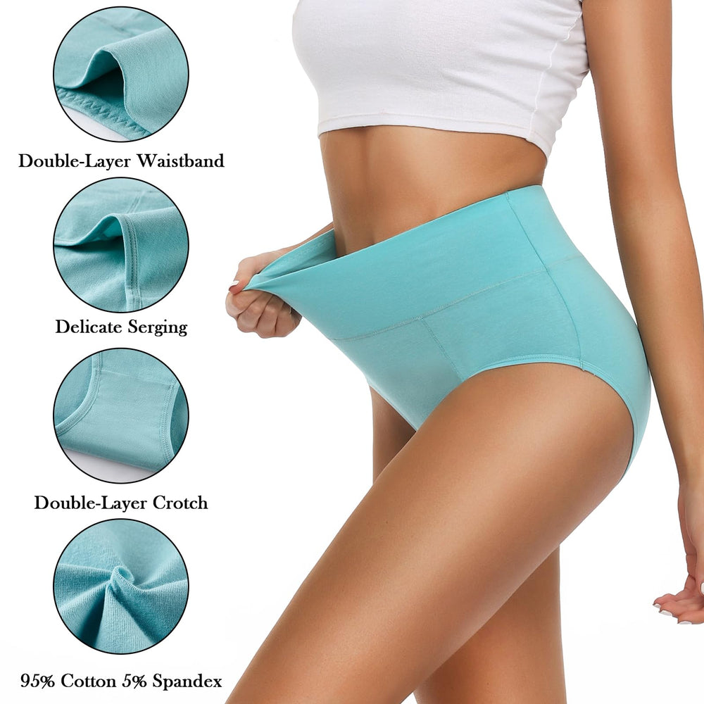 Womens High Waisted Underwear Cotton Tummy Control Underwear Postpartum Panties Ladies C-Section Briefs