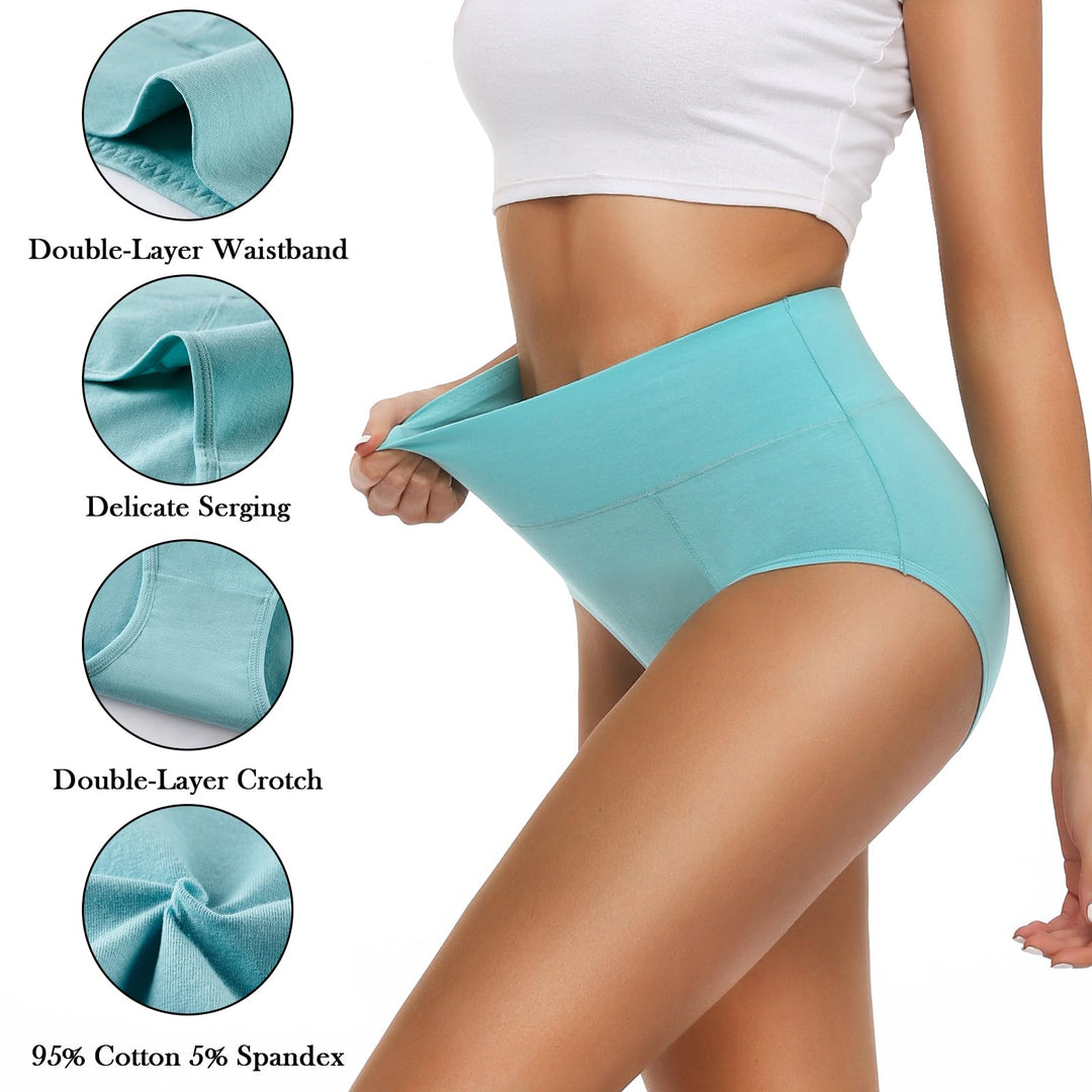 Womens High Waisted Underwear Cotton Tummy Control Underwear Postpartum Panties Ladies C-Section Briefs