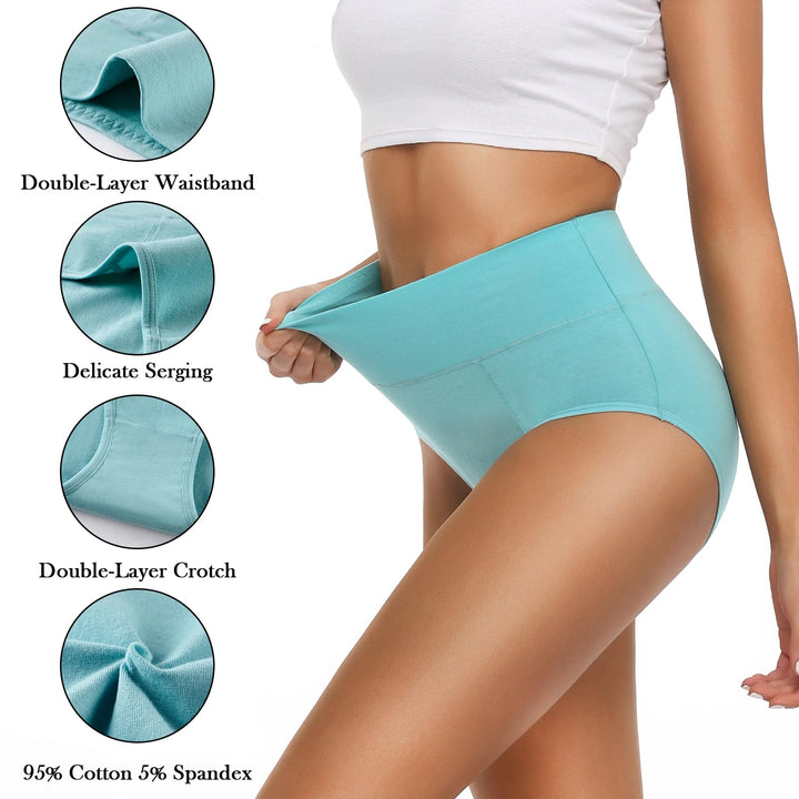 Womens High Waisted Underwear Cotton Tummy Control Underwear Postpartum Panties Ladies C-Section Briefs
