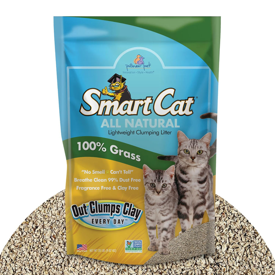 All Natural Clumping Cat Litter, 20 Pound (320oz 1 pack) - Alternative to Clay and Pellet Litter - Chemical and 99% Dust Free - Unscented and Lightweight
