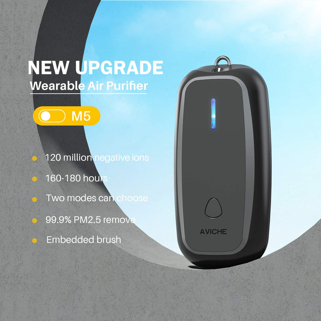 M5 Necklace Wearable Mini Personal with USB | Black